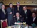Former Liberal National President Viv Bingham, Chesterfield Councillor Tony Rodgers, Rochdale MP Paul Rowen, Chris Huhne MP, Lib Dem Shadow Environment Minister, Rochdale Euro MP Chris Davies with Sir Cyril Smith MBE