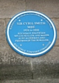 The blue plaque in memory of Sir Cyril Smith