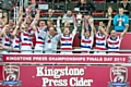 Hornets lift the play-off cup after beating Oldham