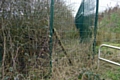 A security fence across a public footpath in Heywood