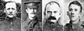 Sergeant James Edward Mills, Private John Albert Hall, Private James Unsworth and Private Alfred Goodier
