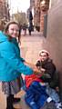 Amy Whittle giving Christmas presents to homeless people in Manchester