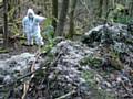 Exposed asbestos in the Spodden Valley in 2005
