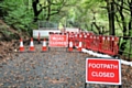 Road and footpath closed 