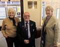 Rae Street, Chair of FOLS, Ernest Smith, Littleborough
ticket office and Jackie Carmichael 
