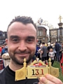 Chris shows off his English Half Marathon medal