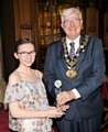 Mayor Ian Duckworth with Young Person of the Year - Molly Howarth 
