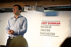 Mayor Andy Burnham (pictured), Steve Rotheram, Jamie Driscoll, Tracy Brabin and Dan Jarvis have written to the government to open a new assessment process with Transport for the North (TfN)