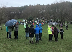 Campaign groups defied the weather to protest against greenbelt development