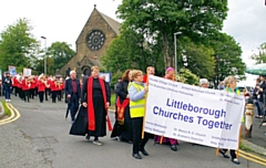 Churches in Littleborough united Pentecost Walk 
