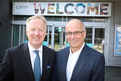 HS2 Ltd CEO, Mark Thurston (left), and Charlie Cornish, CEO of Manchester Airports Group (MAG)