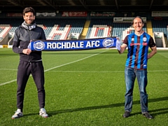 Brian Barry-Murphy, Rochdale AFC Manager (left) with Richard Tang, Zen Founder and Chairman