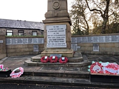 Littleborough Cenotaph where local soldiers mentioned in this article are remembered (pictured on Remembrance Sunday 2020)