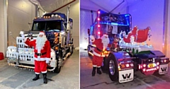 Santa will be towed by an American style truck