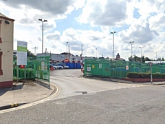 The Household Waste Recycling Centre on Spring Vale, Middleton