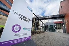 Vaccination centre at the Phoenix Centre in Heywood