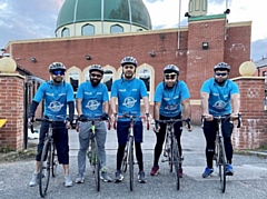Human Aid UK volunteers Abdul Khalik, Jewel Choudhury, Moynul Haque, Salik Rahman, and Juhel Miah will cycle from Rochdale to Liverpool for charity