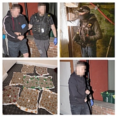 The seven men - aged between 55 and 23 - were arrested on suspicion of conspiracy to supply class B drugs