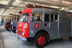 A 1965 Bedford Water Tender fire engine is one of the exhibits at Fireground on Maclure Road, Rochdale