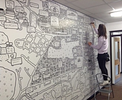 The Rochdale mural by Dave Draws