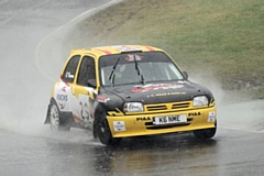 Steve Brown in action at the weekend in the Nissan Micra Kit Car