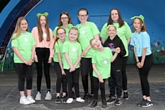 Ella Chadwick (centre) and her friends will be running the Greater Manchester Mini Run on 21 May