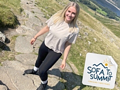 Amanda Houghton, who lives in Rochdale, is tackling the Sofa to Summit challenge for City Hearts