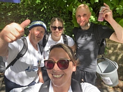 Veteran Dave Devlin, 58, was joined by Jo Nixon, Jodie Rowland and Brett Doherty in covering 40 miles to raise money for fellow Falklands veterans.
