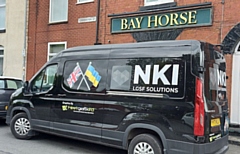 The van outside the Bay Horse in Heywood