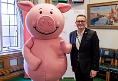 Chris Clarkson MP with Percy Pig