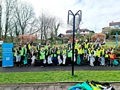 Volunteers tidying Norden for the Great British Spring Clean