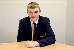 Whitworth Community High School student Noah Wilde who has signed a professional rugby contract with Wigan Warriors Academy.