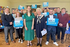 Laura-Beth Thompson (in the green dress) has been selected to stand for the Conservatives in Heywood & Middleton in the next general election