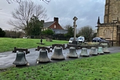 The eight bells at St Chad’s have now been removed ahead of being replaced