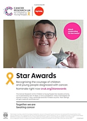 Families of children and young people diagnosed with cancer are being encouraged to nominate them for a special award to recognise their courage
