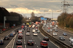 M60 approaching J18 eastbound