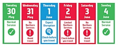 Travel advice calendar - May/June 2023 strikes