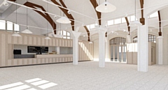 Artist impression of the new civic dining room at Touchstones from the Design and Access Statement
