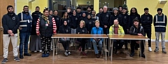 High Sheriff of Greater Manchester, Mary Walker (in blue) with Army of Kindness volunteers