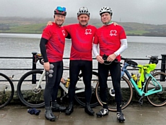 Tim Knight, Tim Fairley and David Kennedy are cycling from Hollingworth Lake to Lake Garda in Italy in memory of their late friend Simon Taylor