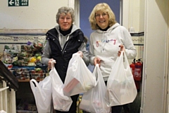 Kath and Alison, volunteers at the Rochdale Soup Kitchen