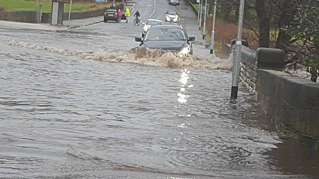 Flooding on Smithy Bridge Road, Boxing Day 2015